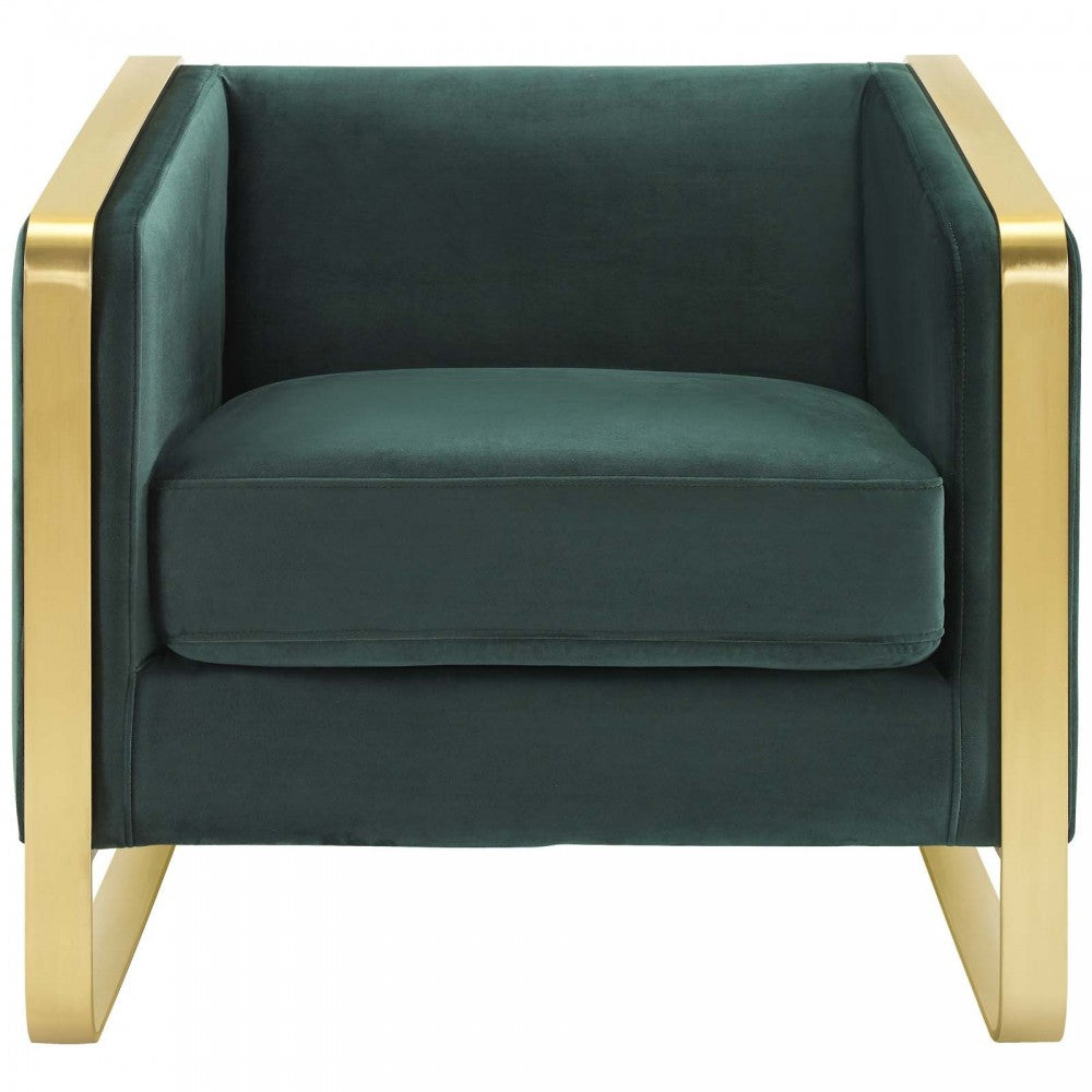 Visualize Armchair Performance Velvet Set of 2, Green