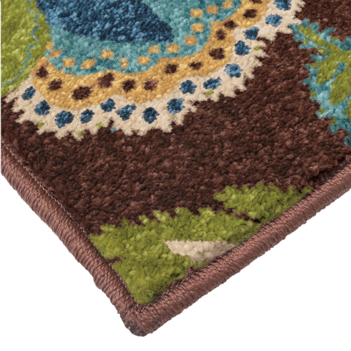 Orian Veranda Ethridge Brown 77"X116"