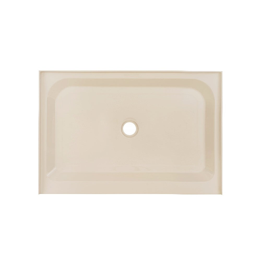 Voltaire 48 x 32 Single-Threshold, Center Drain, Shower Base in Biscuit