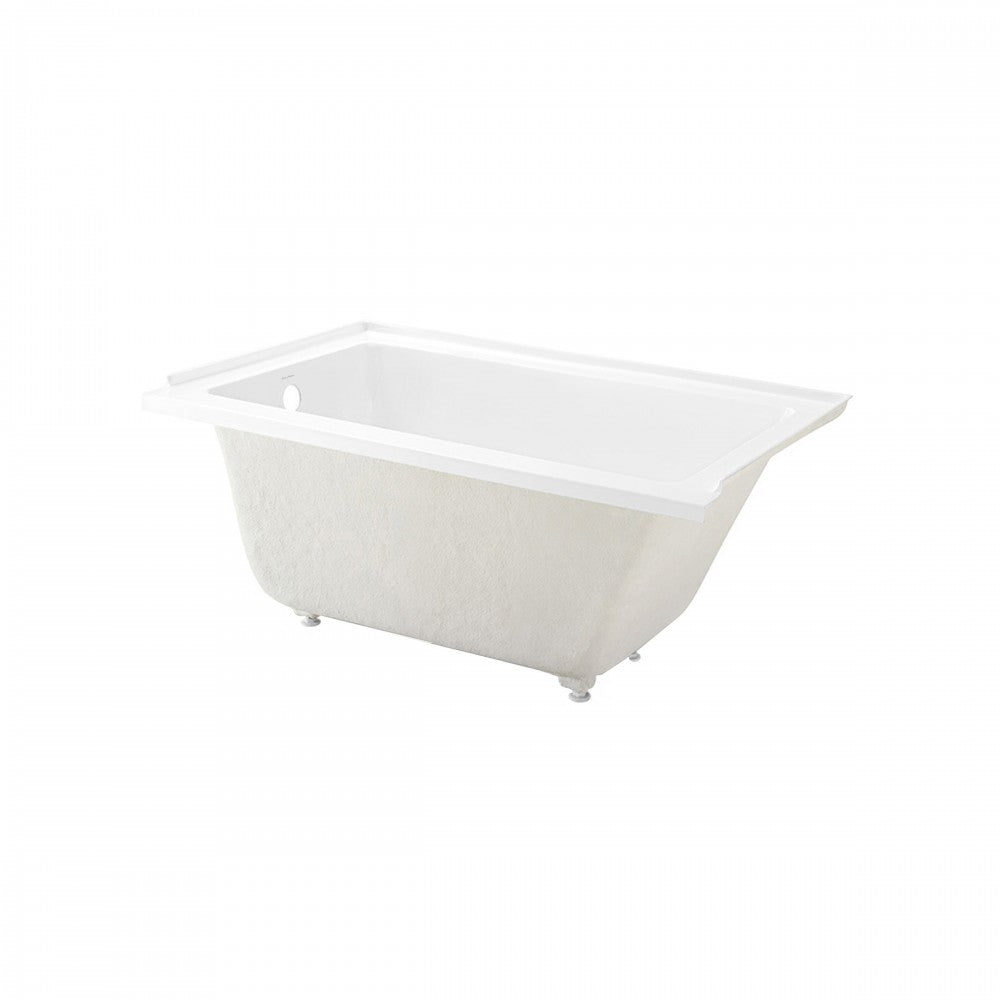 Voltaire 54 in x 30 in Acrylic Glossy White, Alcove, Left-Hand Drain, Bathtub