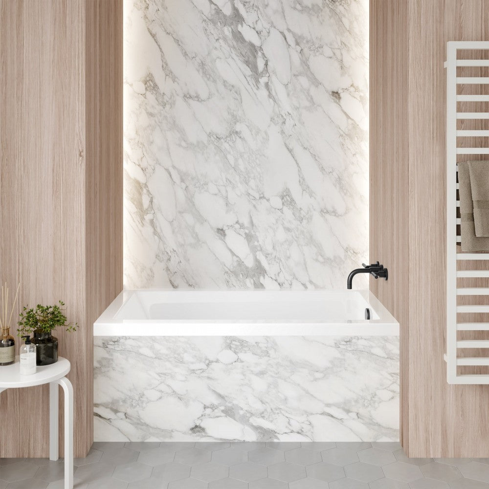Voltaire 54x30 Acrylic Glossy White, Alcove, Integral Right-Hand Drain, Bathtub