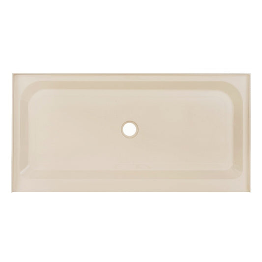 Voltaire 60 x 30 Single-Threshold, Center Drain, Shower Base in Biscuit