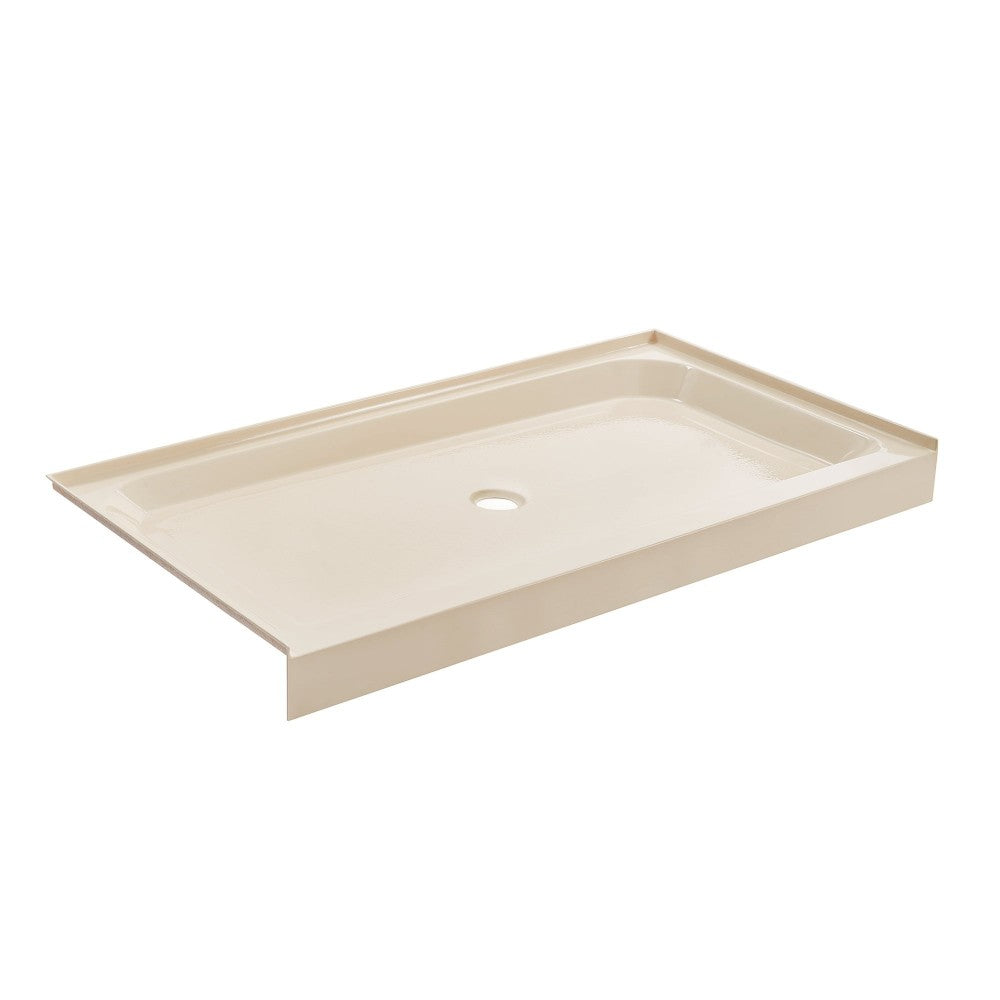 Voltaire 60 x 30 Single-Threshold, Center Drain, Shower Base in Biscuit