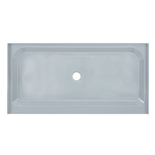 Voltaire 60 x 30 Single-Threshold, Center Drain, Shower Base in Grey