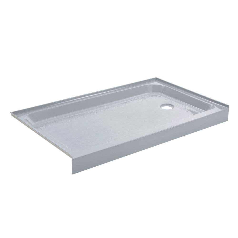 Voltaire 60 x 36 Single-Threshold, Right-Hand Drain, Shower Base in Grey