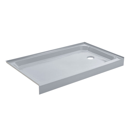 Voltaire 60 x 36 Single-Threshold, Right-Hand Drain, Shower Base in Grey