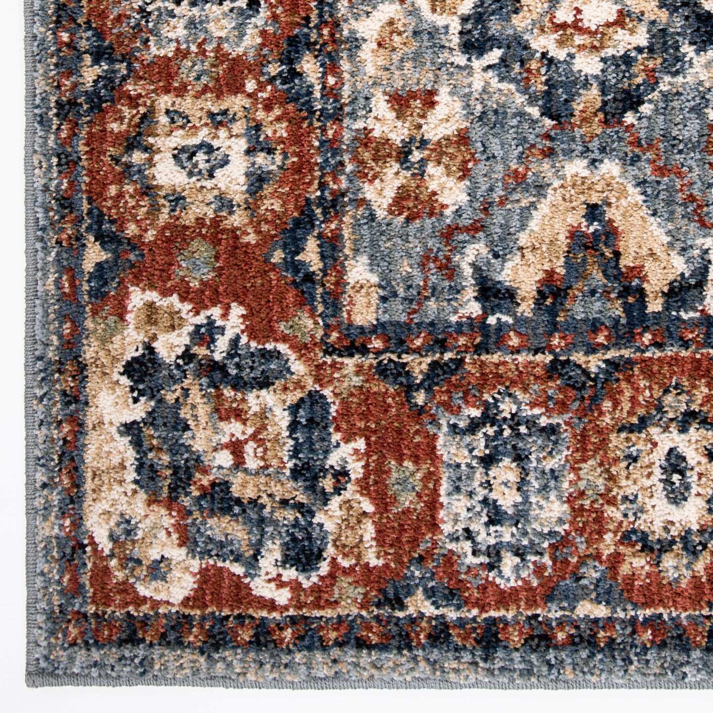 Orian American Heritage Persian Border Indigo 20"X66"