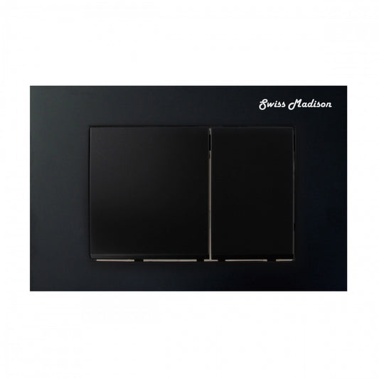 Wall Mount Dual Flush Actuator plate in Matte Black
