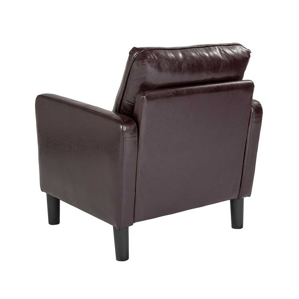 Washington Park Upholstered Chair in Brown LeatherSoft