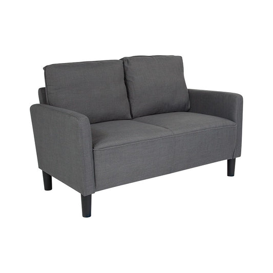 Washington Park Upholstered Loveseat in Dark Gray Fabric