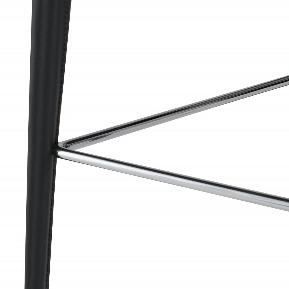 Wayne Black Leather Counter Stool, HGND155