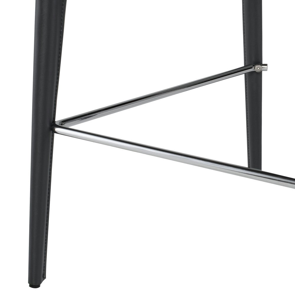 Wayne Dark Gray Leather Counter Stool, HGND157