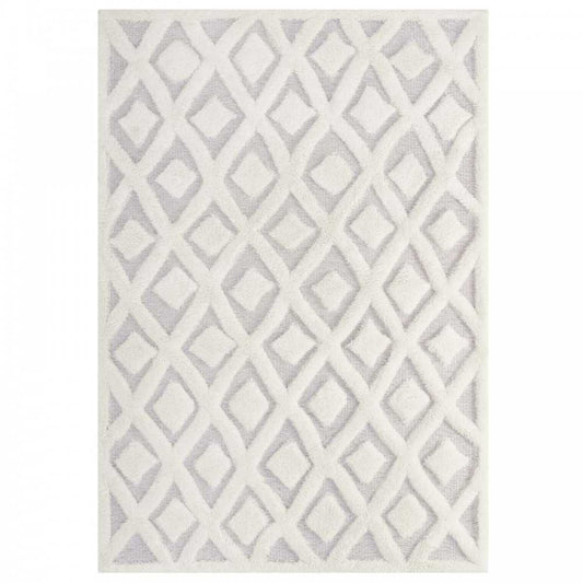 Whimsical Morsel Abstract Diamond Lattice 5x8 Shag Area Rug
