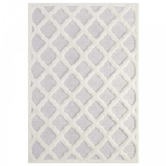 Whimsical Regale Abstract Moroccan Trellis 5x8 Shag Area Rug