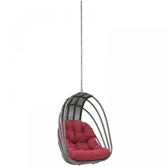 Whisk Outdoor Patio Swing Chair Without Stand, Red