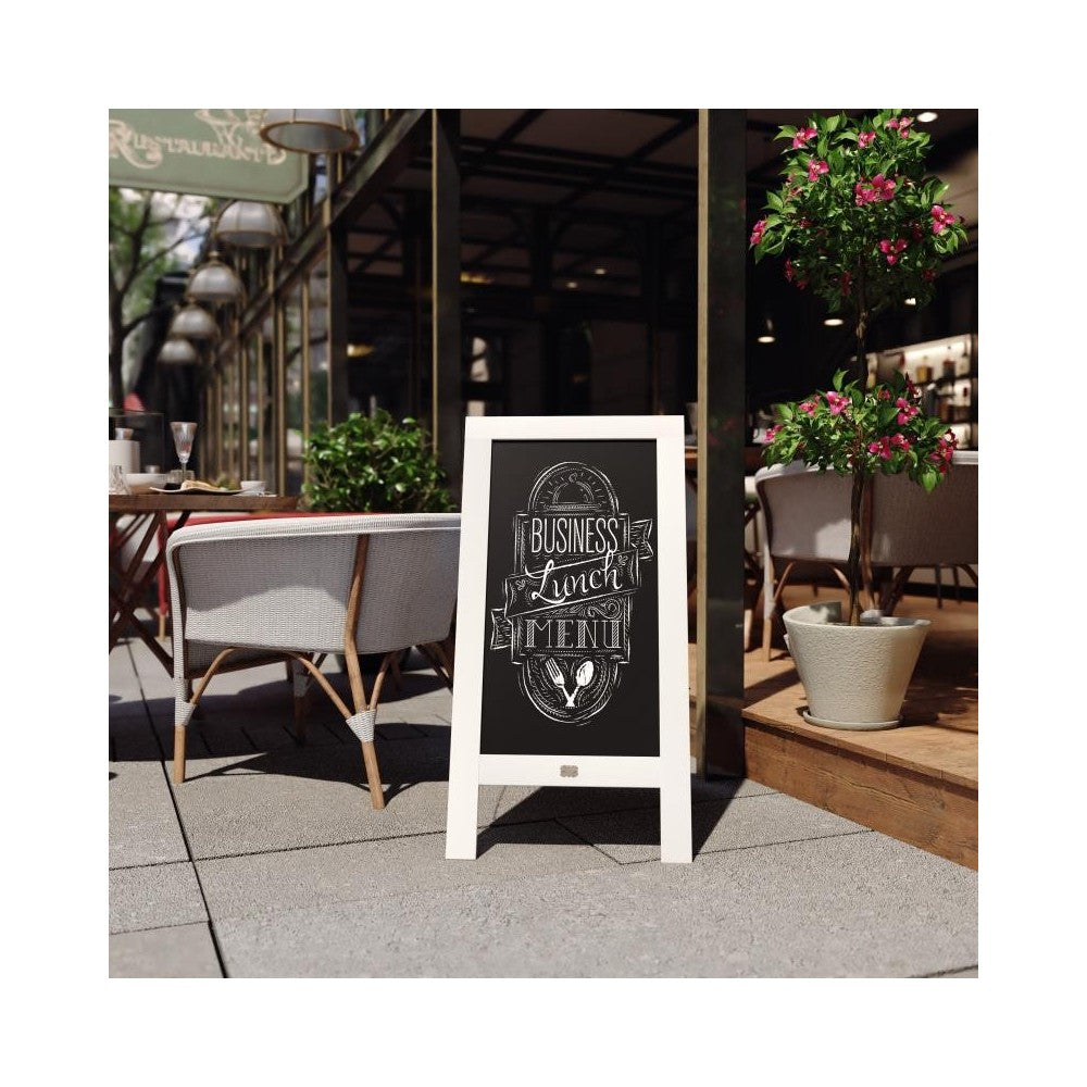 White A-Frame Chalkboard Set