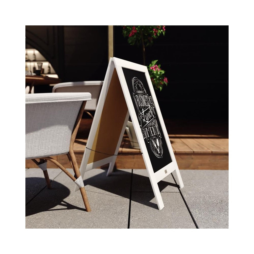 White A-Frame Chalkboard Set