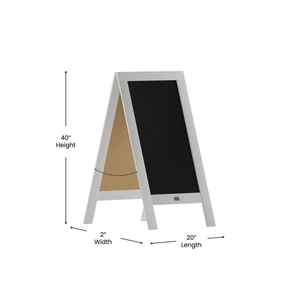 White A-Frame Chalkboard Set