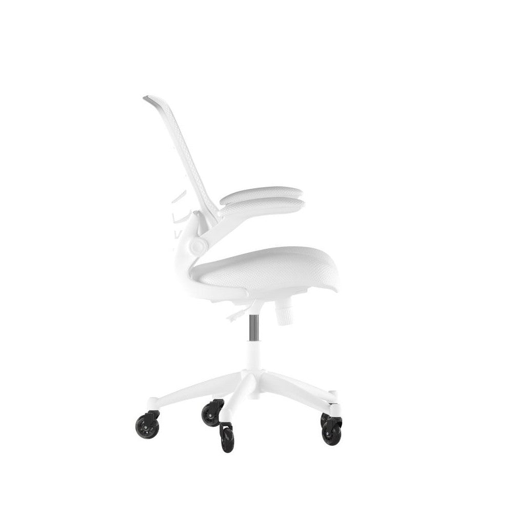 White Chair with Roller Wheels