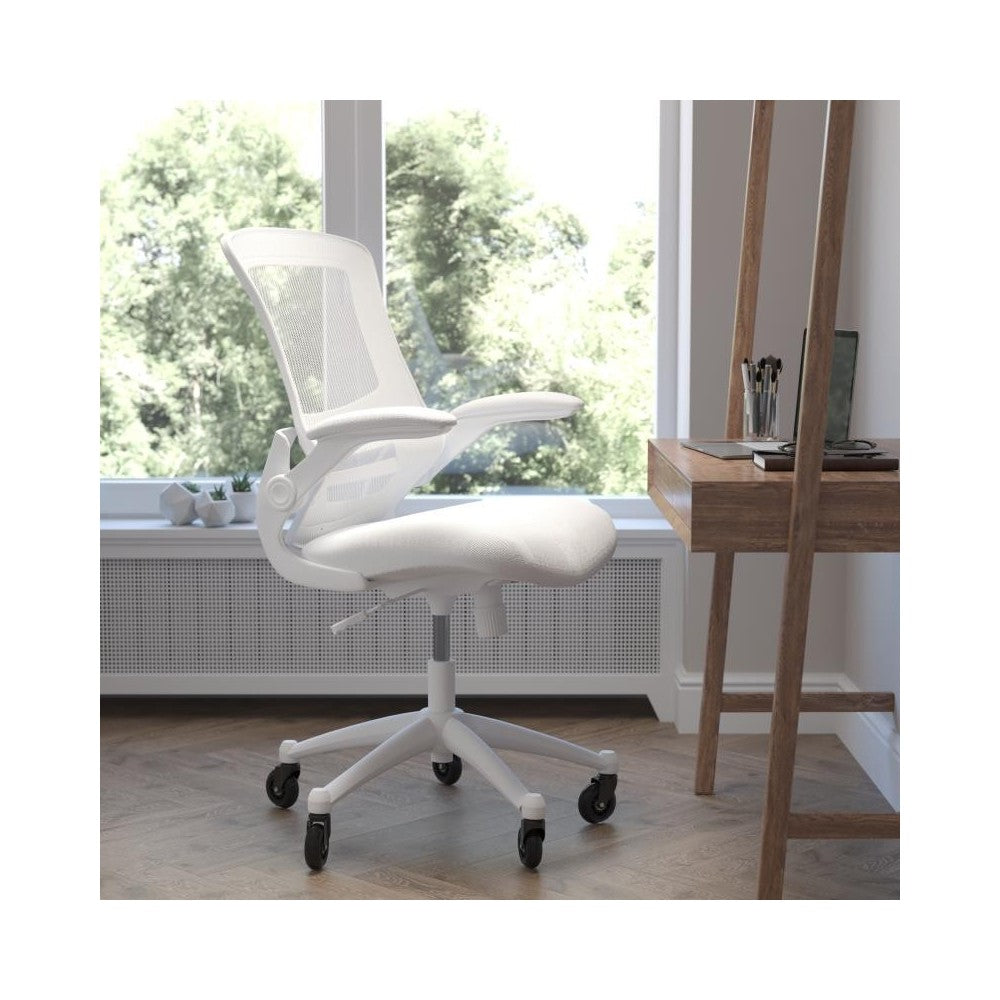 White Chair with Roller Wheels