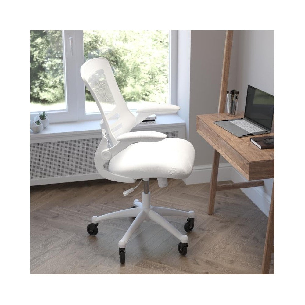 White Chair with Roller Wheels