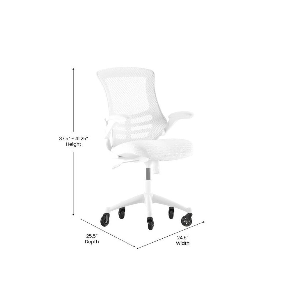 White Chair with Roller Wheels