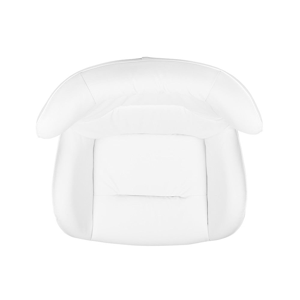 White LeatherSoft Swivel Wing Chair