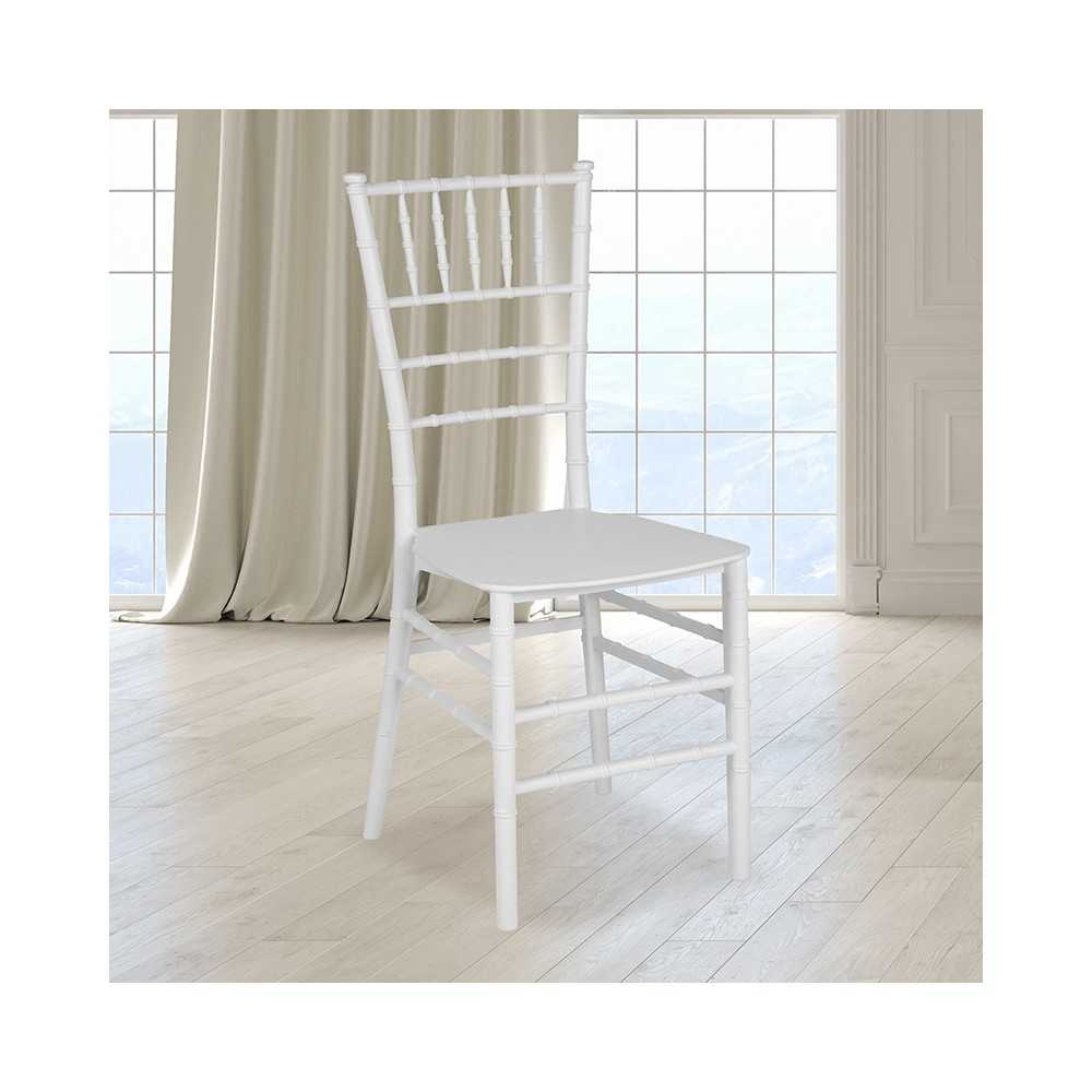 White Resin Stacking Chiavari Chair