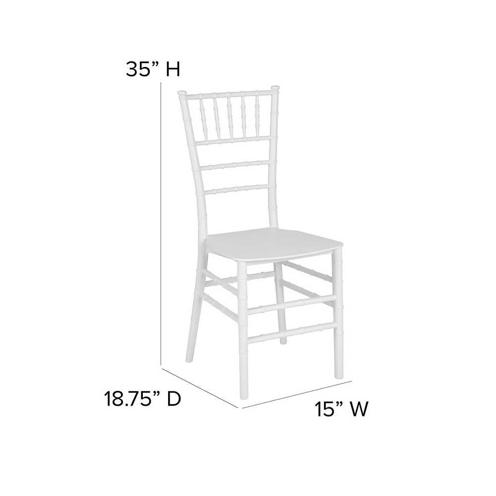 White Resin Stacking Chiavari Chair