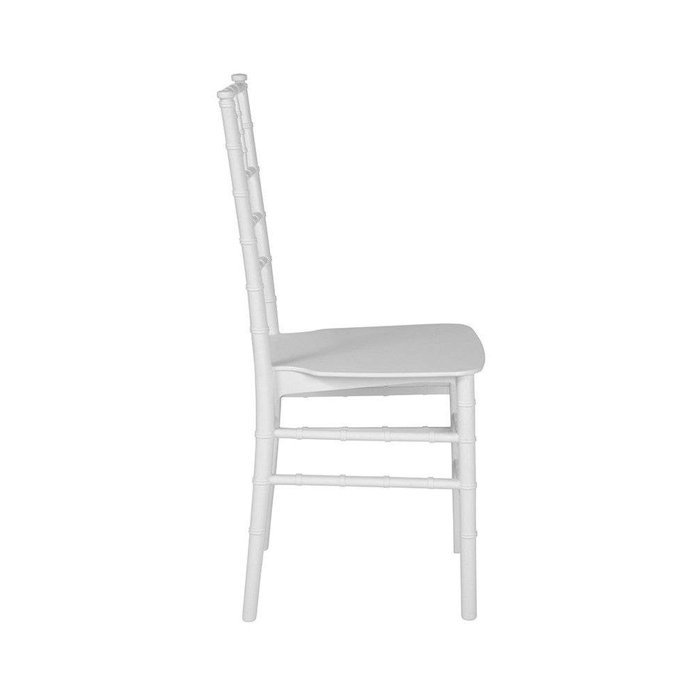 White Resin Stacking Chiavari Chair