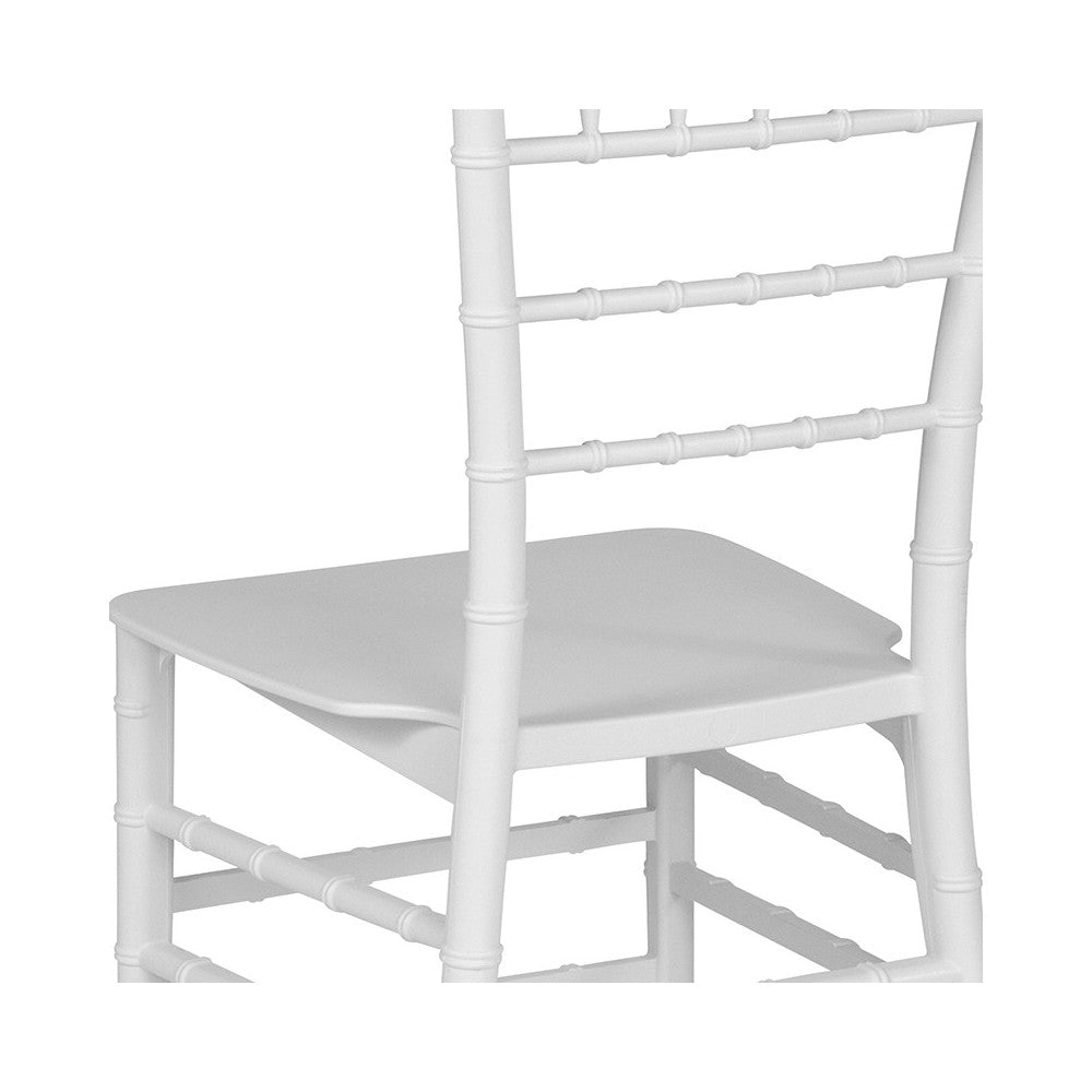 White Resin Stacking Chiavari Chair