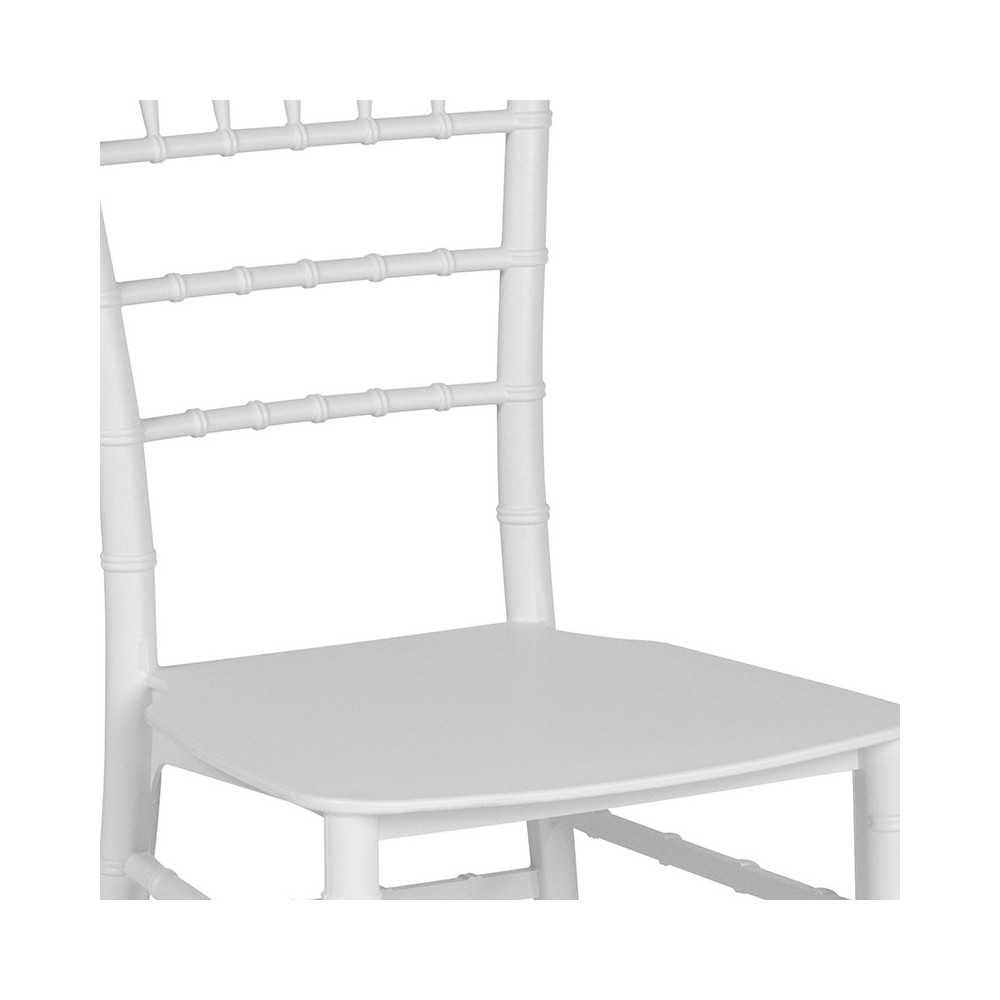 White Resin Stacking Chiavari Chair