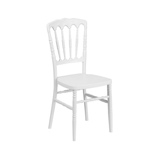 White Resin Stacking Napoleon Chair
