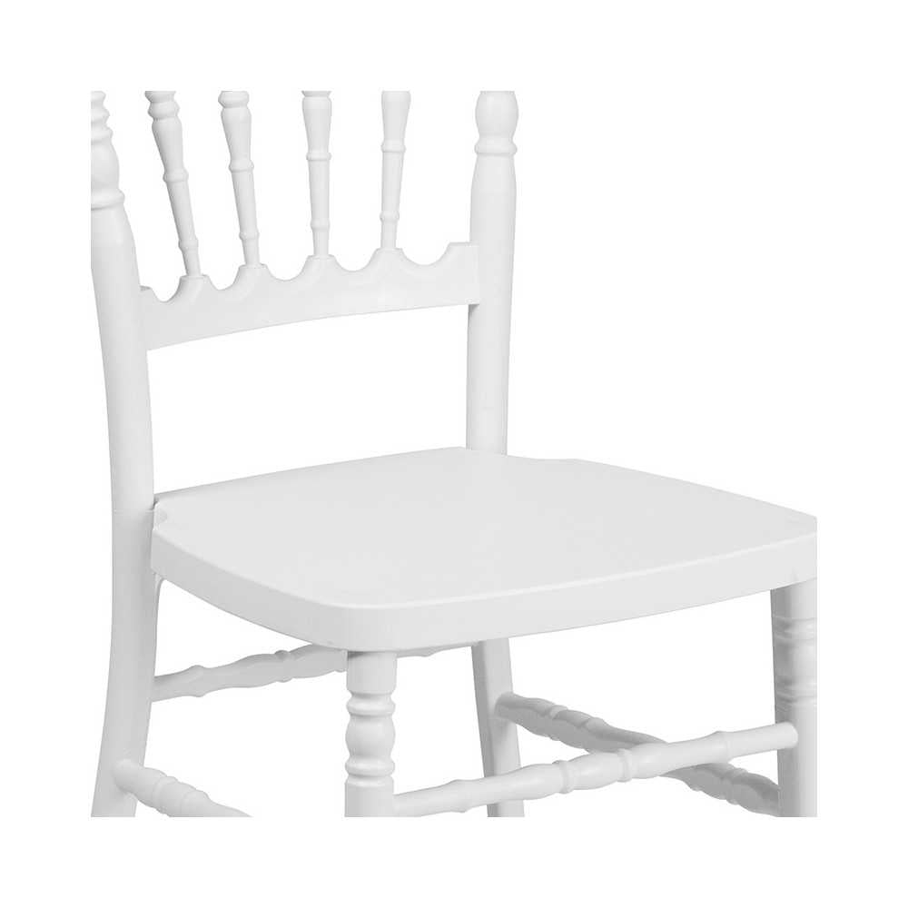 White Resin Stacking Napoleon Chair