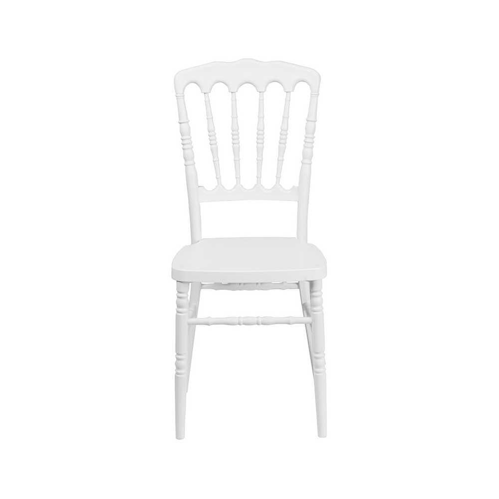 White Resin Stacking Napoleon Chair
