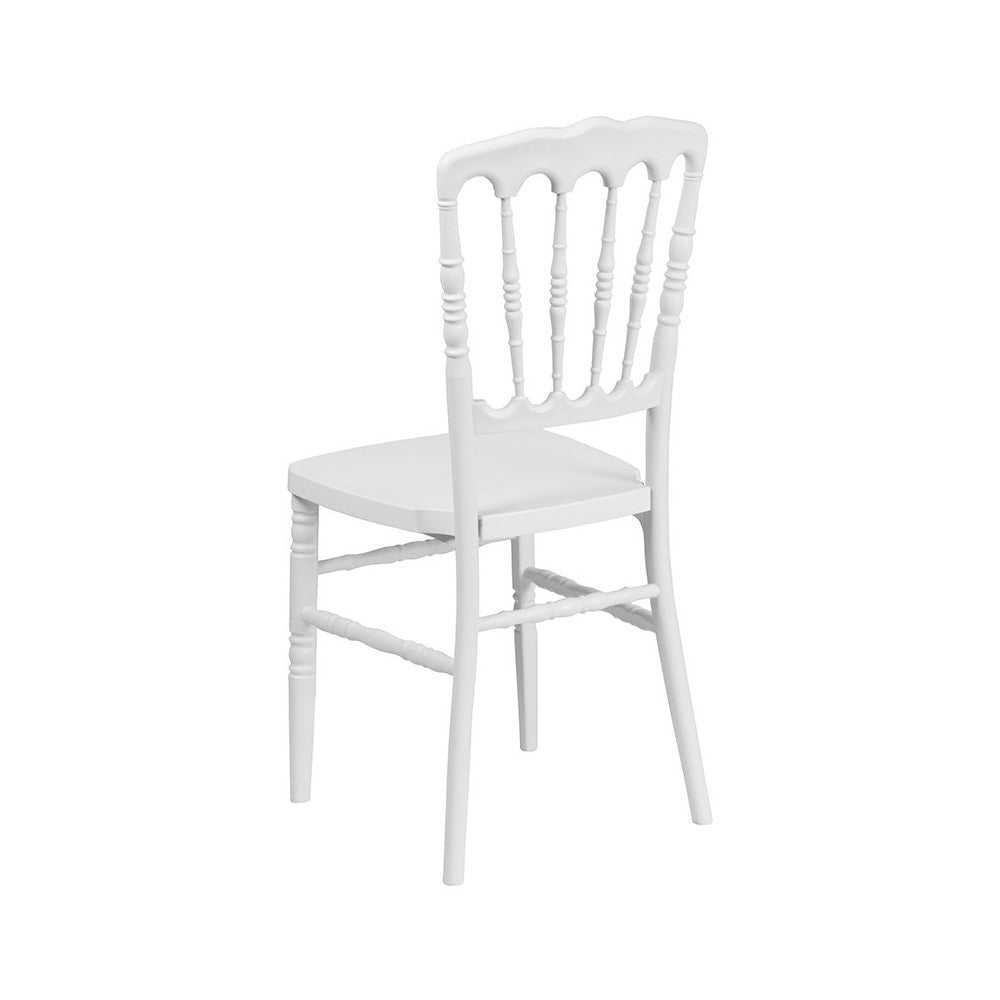 White Resin Stacking Napoleon Chair