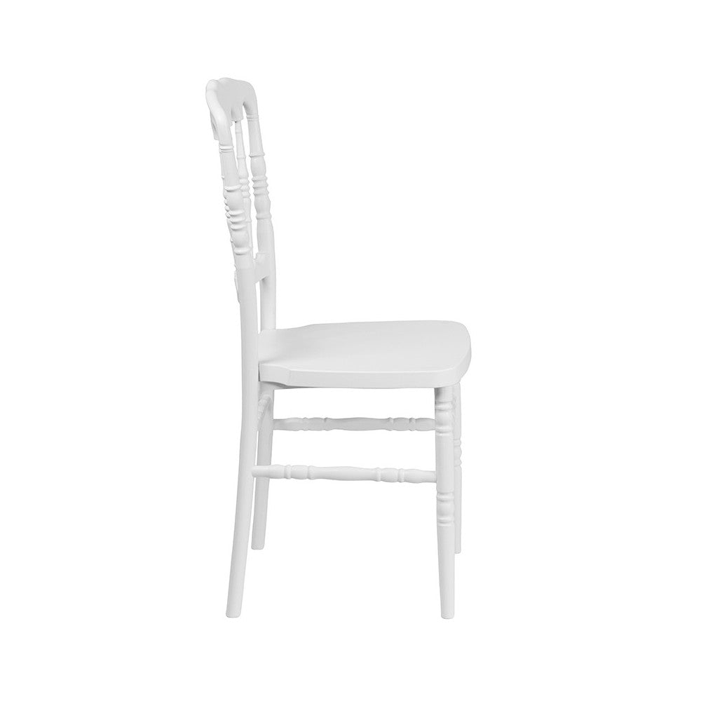 White Resin Stacking Napoleon Chair