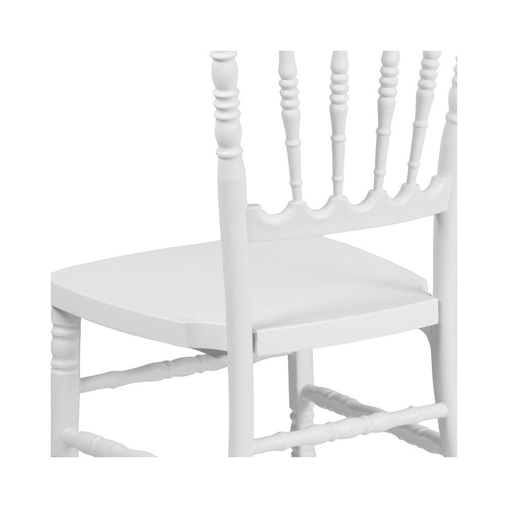 White Resin Stacking Napoleon Chair