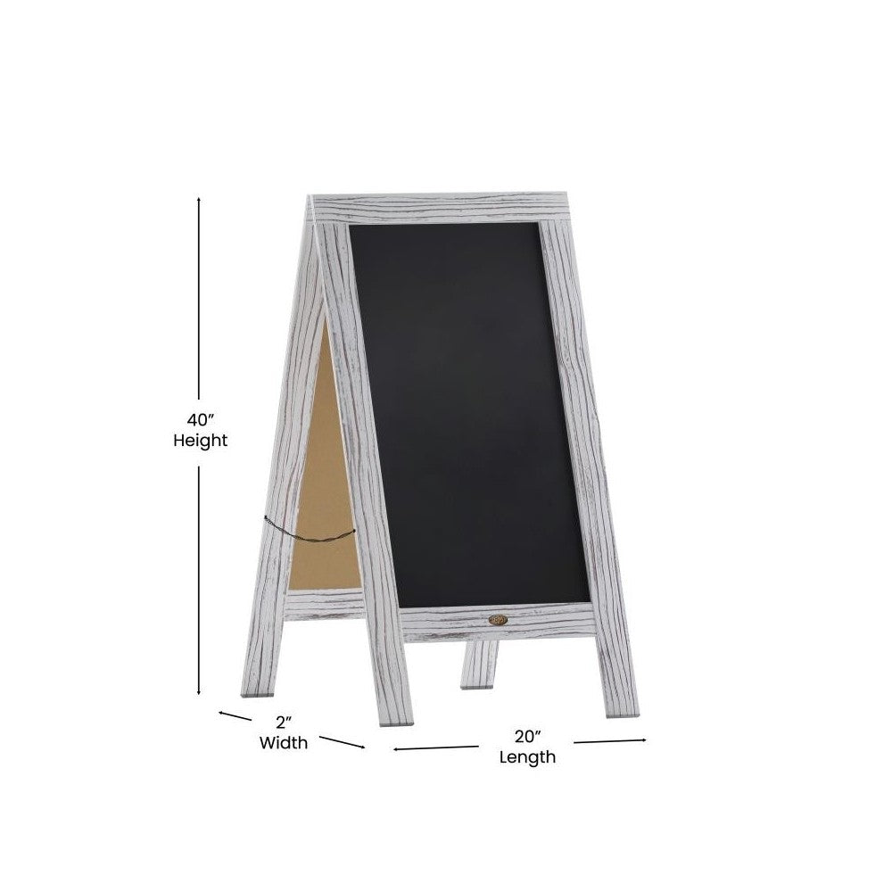 Whitewashed Chalkboard Set