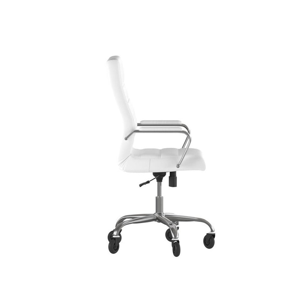 Whitney High Back White LeatherSoft Executive Swivel Office Chair