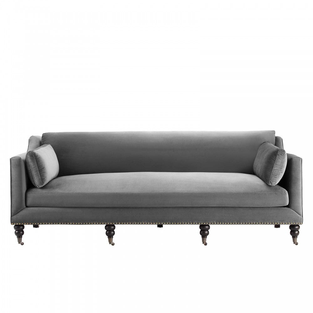 Windsor Performance Velvet Sofa, Gray