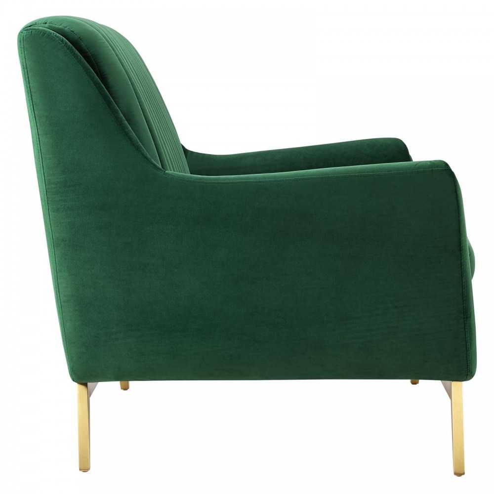 Winsome Channel Tufted Performance Velvet Loveseat, Emerald