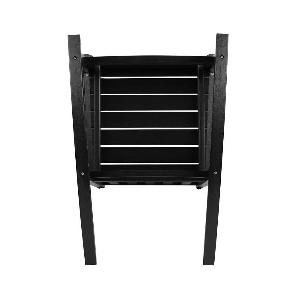 Winston All-Weather Rocking Chair in Black Faux Wood
