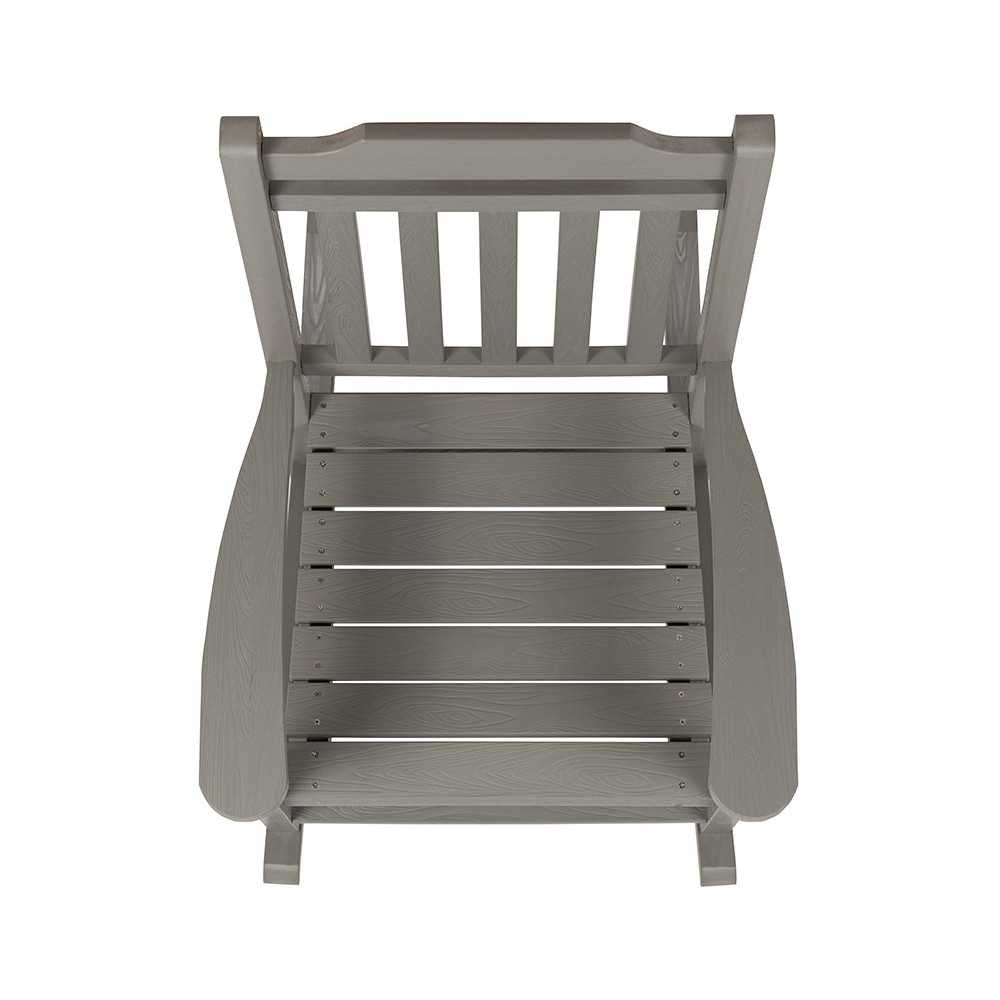 Winston All-Weather Rocking Chair in Gray Faux Wood