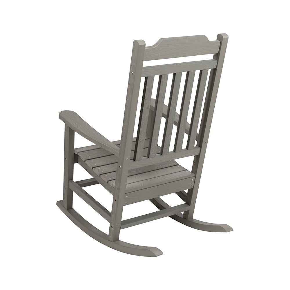 Winston All-Weather Rocking Chair in Gray Faux Wood