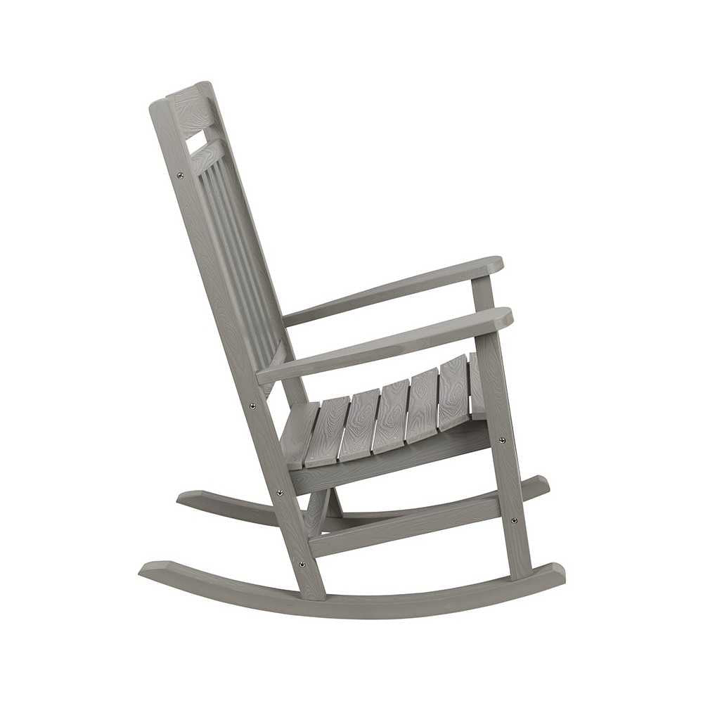 Winston All-Weather Rocking Chair in Gray Faux Wood