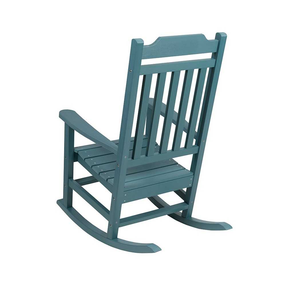 Winston All-Weather Rocking Chair in Teal Faux Wood