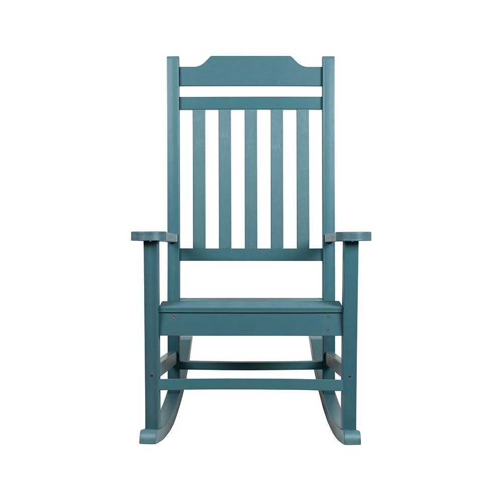 Winston All-Weather Rocking Chair in Teal Faux Wood
