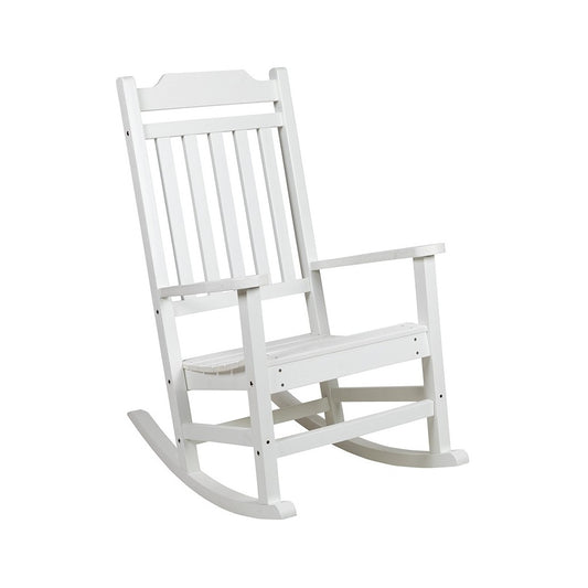 Winston All-Weather Rocking Chair in White Faux Wood