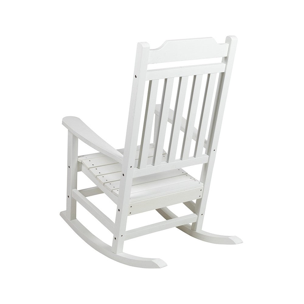 Winston All-Weather Rocking Chair in White Faux Wood